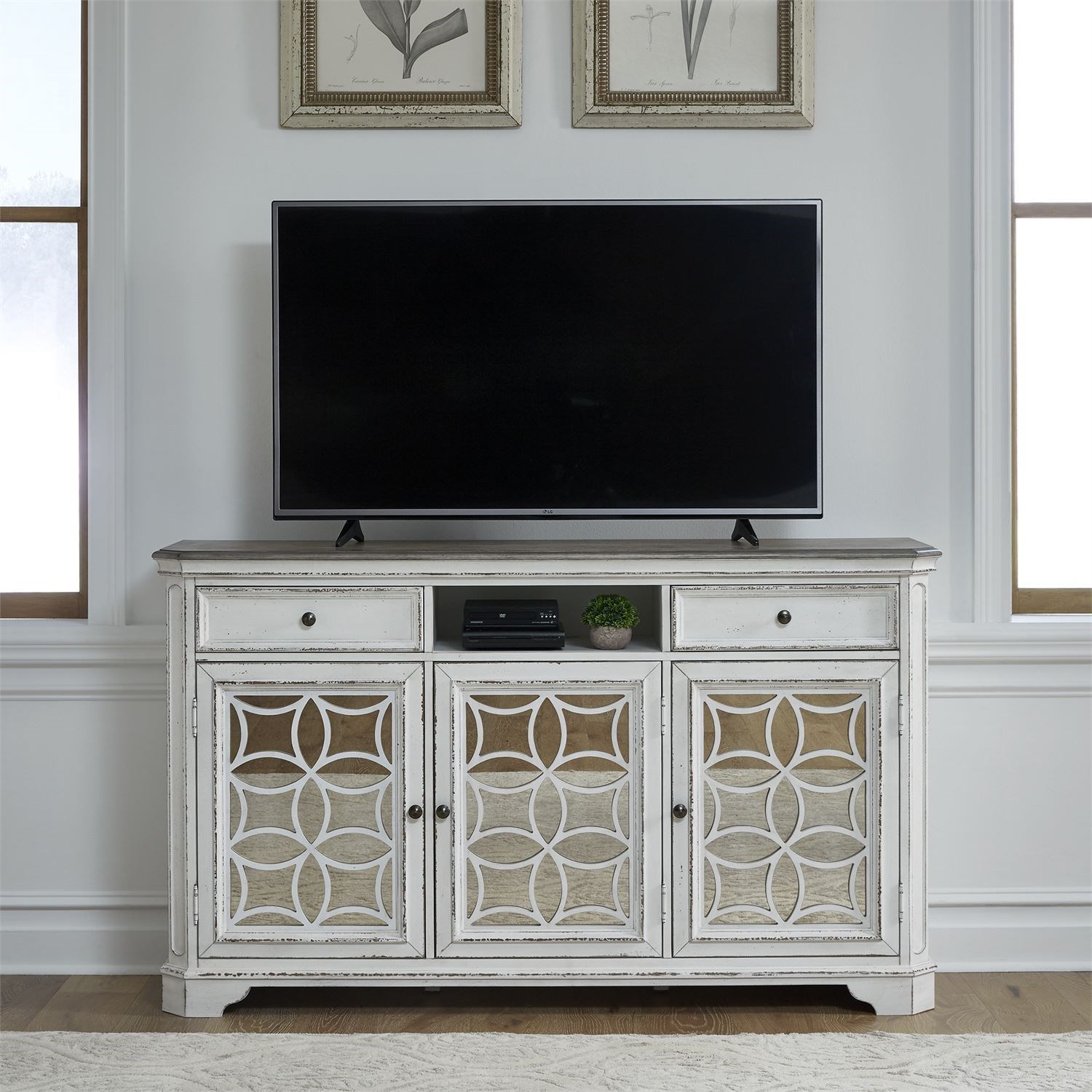 Liberty Furniture Magnolia Manor 244TV68 Cottage 68" TV Console with